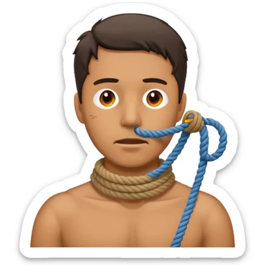 🙍🏻‍♂️ this guys with a rope around his throat sticker