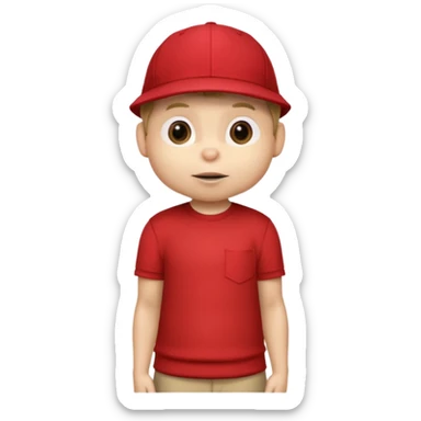 CHIPMUNK ALVIN FROM ALVIN AND THE CHIPMUNKS WITH RED SHIRT AND RED HAT VERY SKINNY AND MALNOURISHED. SKINNY THIN BODY sticker