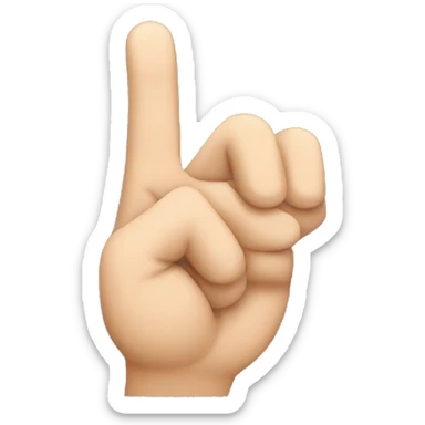 A hand sign of letter c sticker