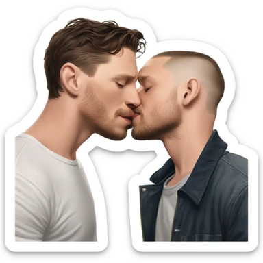 tom holland kissing tom hardy sticker
