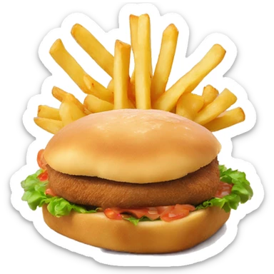 milanesa napolitana con papas fritas sticker