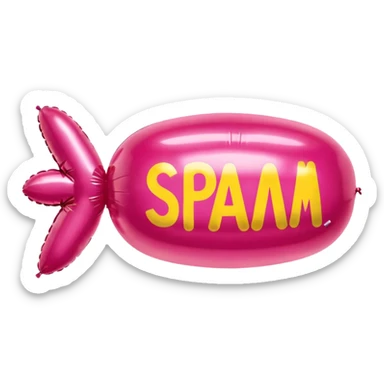  paris SPAM meat jeff koons style inflatable balloosculpture  sticker