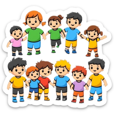 The Goonies group of kids, adventure movie characters sticker