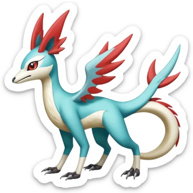 Meloetta-Sergal-Trico-Cresselia-Latias-Palkia-hybrid-fusion-Fakémon-creature, full body sticker