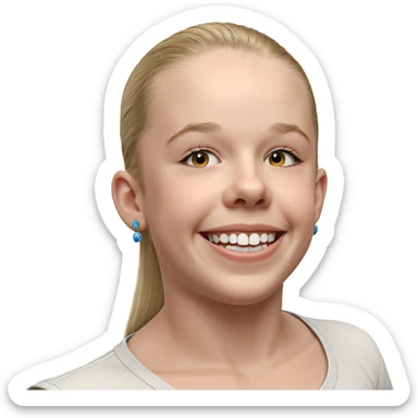 smiling boy wearing earrings sticker