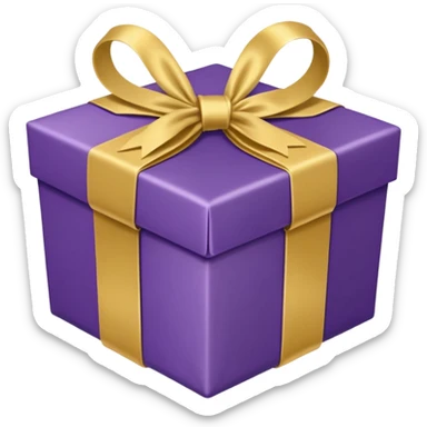 purple noel giftbox sticker