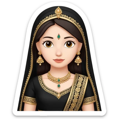 My picture wearing a black lehenga sticker