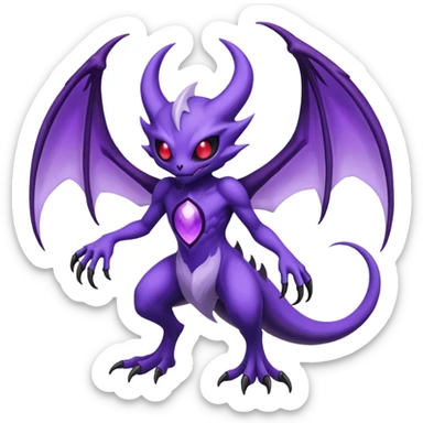 Darkrai-Lunala-Haunter-Fakémon-hybrid-creature (full body)  sticker