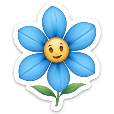 Verificado azul com bordas parecidas com pétalas de flor sticker