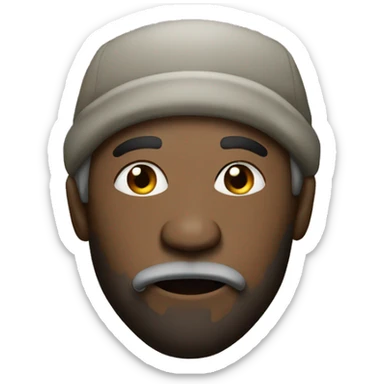 homeless man with cigarette in mouth sticker