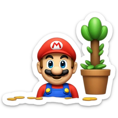 Mario qui fait coucou sticker