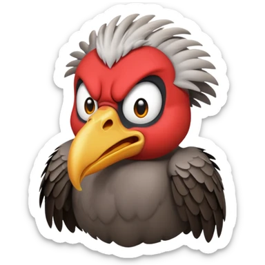 I want an emoji of a vulture with an angry face sticker
