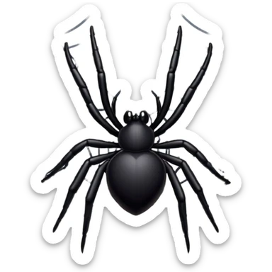 cute black spider web sticker