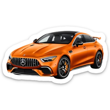 Mercedes amg gt 63 orange colour sticker