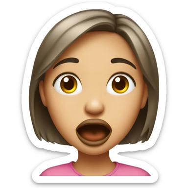 girl with tounge out sticker