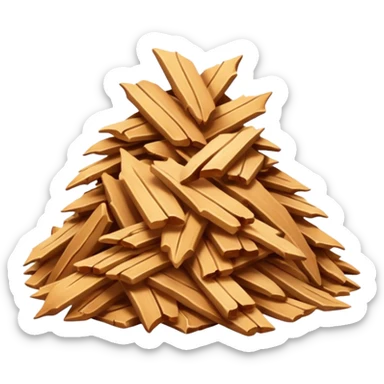 Pile of arboriculture wood chip sticker