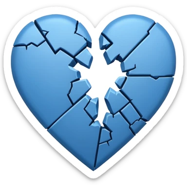 Así: 💔 pero que sea azul sticker