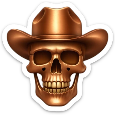skull-copper-with-cowboy-hat sticker