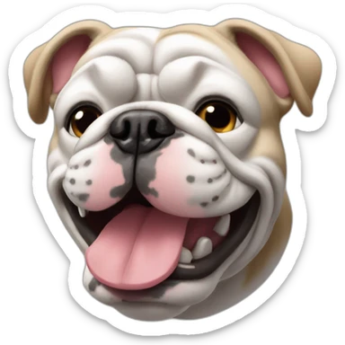Bulldog frances riendo sticker