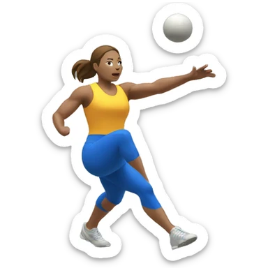 woman throwing shot put sticker