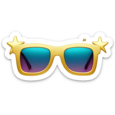 Un mono con una corona dorada.
	•	Gafas de sol rosadas con estrellas en lugar de lentes.
	•	Una máscara azul en la boca.
	•	Fondo turquesa. sticker