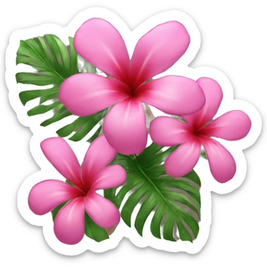 Tropical flowers sticker