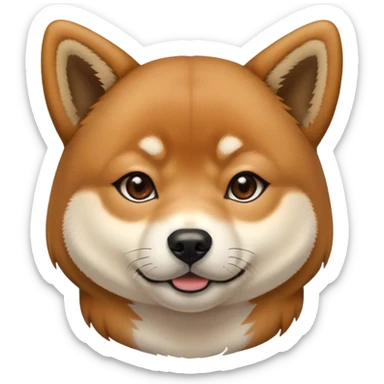 Shiba inu dog girl brown hair long sticker