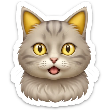 A very cute cat that got shocked from electricity sticker