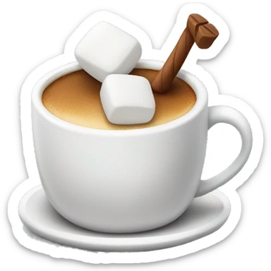 mug of coffee with marshmallows sticker