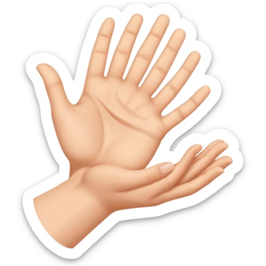 hand on abdomen sticker