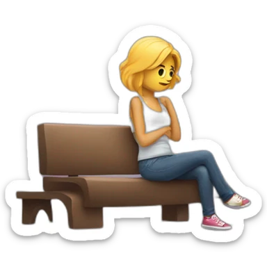 A girlfriend waiting for her boyfriend to text back  sticker