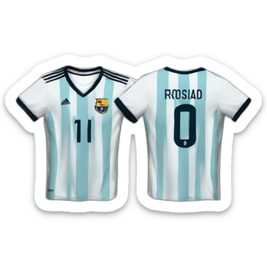 leo messi and cristiano ronaldo happy celebrate with shirts of their national teams sticker