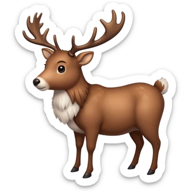 create some realistic christmas raindeers pausing sticker