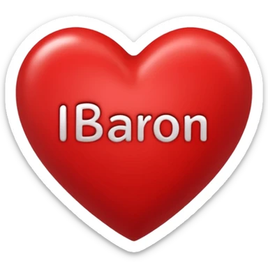 a heart thats say "I heart Baron" sticker