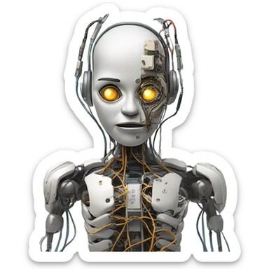 Dead cyborg sticker