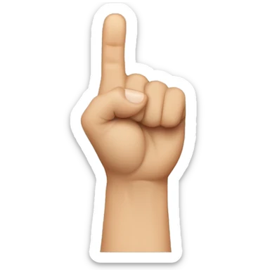 a handsign that shows a fist where the thumb is between indexfinger and middlefinger sticker
