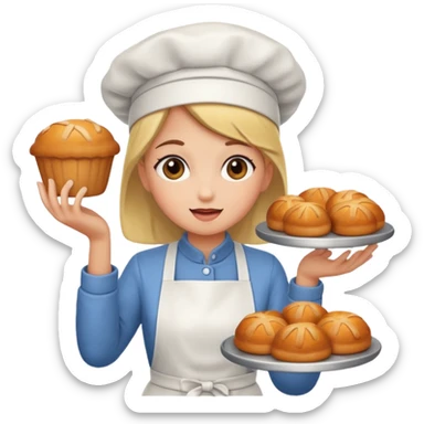 Bakery girl sticker