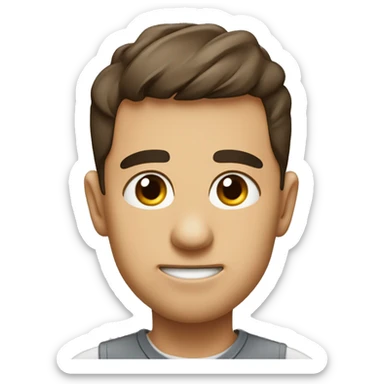 Raised eyebrow sticking tongue out ￼ sticker