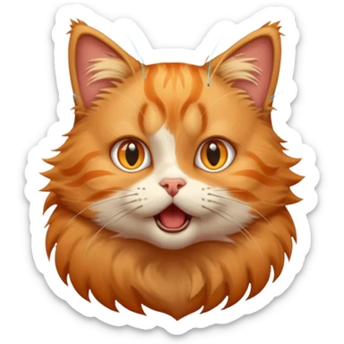 A very cute cat that got shocked from electricity, electric shocks around it sticker