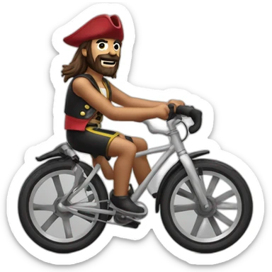 Steve the pirate on a roadbike sticker