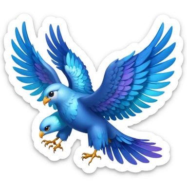 2 blue wings 🪽 left side an md right side sticker