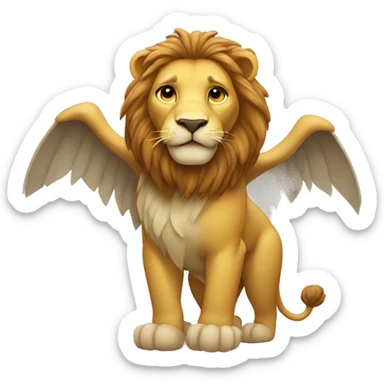 lion with wings and fishtail  sticker