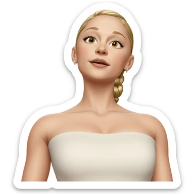 girl in dress with earrings sticker