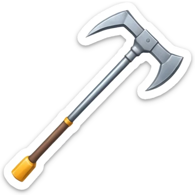 a double-ended pickaxe with identical sharp tips for mining ore sticker