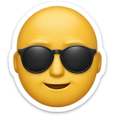 arrogant emoji wearing dark sunglasses sticker