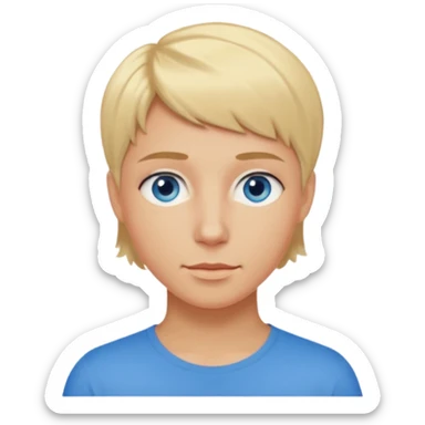 short blond hair blue eyes 5ft 9 140lbs Italian sticker