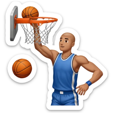 a single arm dunking a basketball into a hoop sticker