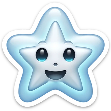 ghost star white sticker