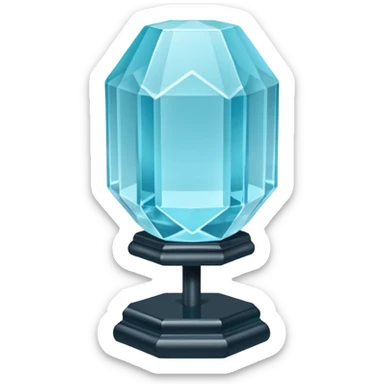 Magic Aquamarine mineral crystal On the stand sticker