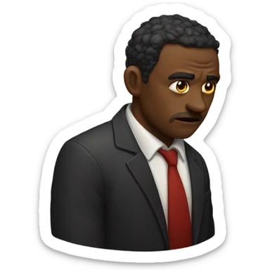 A sad man who know hell never find love sticker